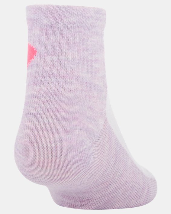 Girls' UA Essential Quarter Socks 6-Pack, Pink, pdpMainDesktop image number 3